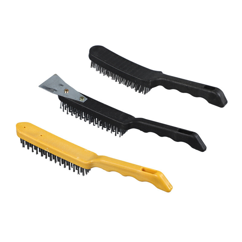 American plastic handle, five-finger wire brush, industrial cleaning brush, polishing, rust removal wire brush, various styles