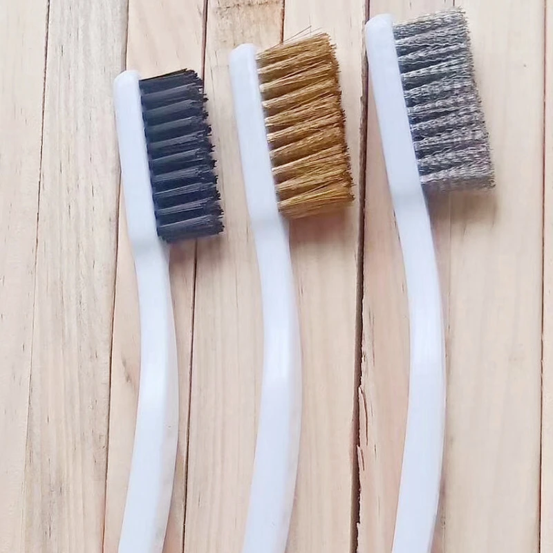 Seafood brush mini industrial toothbrush stainless steel copper wire plastic wire brush grinding ground seam lobster cleaning brush crab
