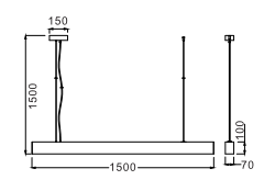Office Up&down Linear Pendant light 