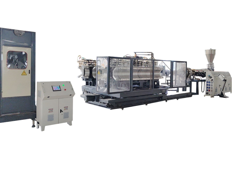PVC High Speed Water Cooled Double Wall Corrugated Pipe Extrusion Line