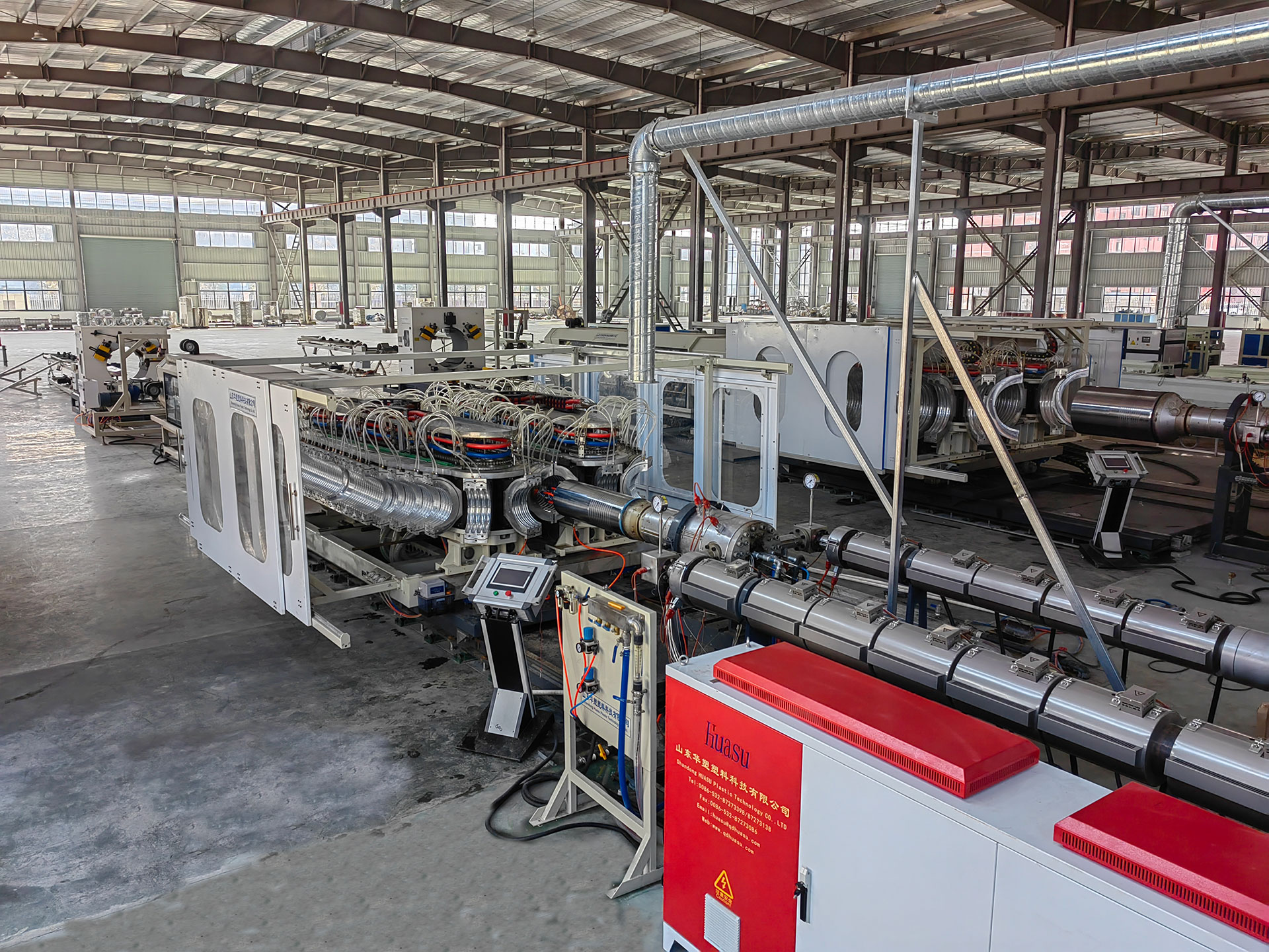 Application of municipal sewage corrugated pipe line