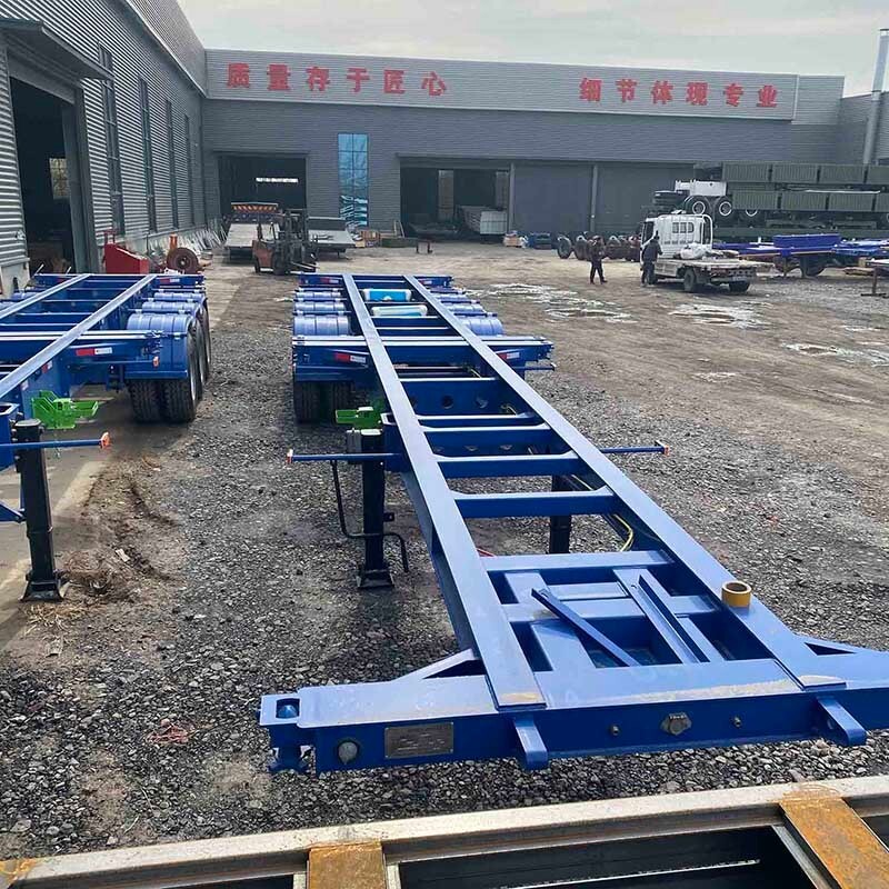 skeleton semi-Trailer 40ft manufacturer/40 feet skeleton semi Trailer/chassis Trailer 40ft 2 axle for sale