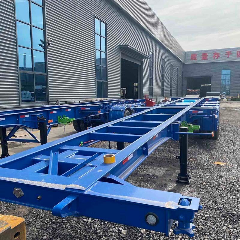 skeleton semi-Trailer 40ft manufacturer/40 feet skeleton semi Trailer/chassis Trailer 40ft 2 axle for sale