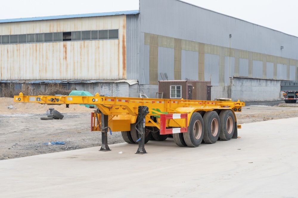 gooseneck skeletal Trailer for sale/20ft skeletal Trailer manufacturer/40 feet skeleton chassis semi Trailer price