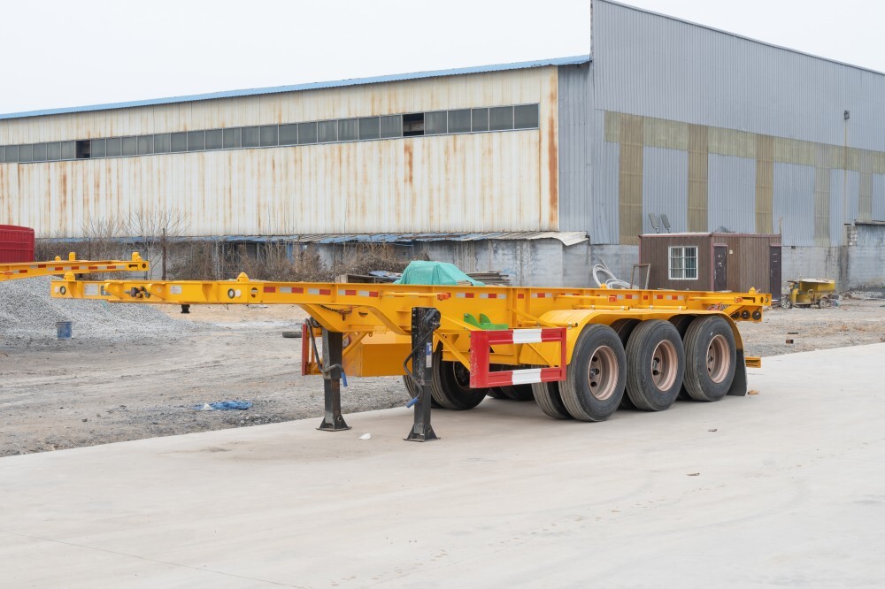 gooseneck skeletal Trailer for sale/20ft skeletal Trailer manufacturer/40 feet skeleton chassis semi Trailer price