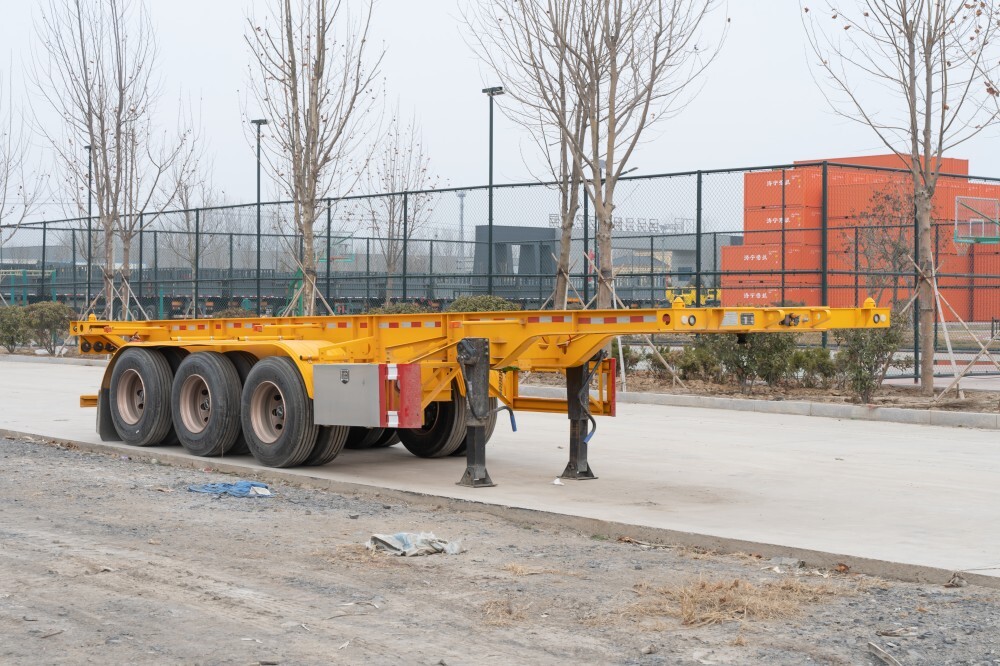 gooseneck skeletal Trailer for sale/20ft skeletal Trailer manufacturer/40 feet skeleton chassis semi Trailer price