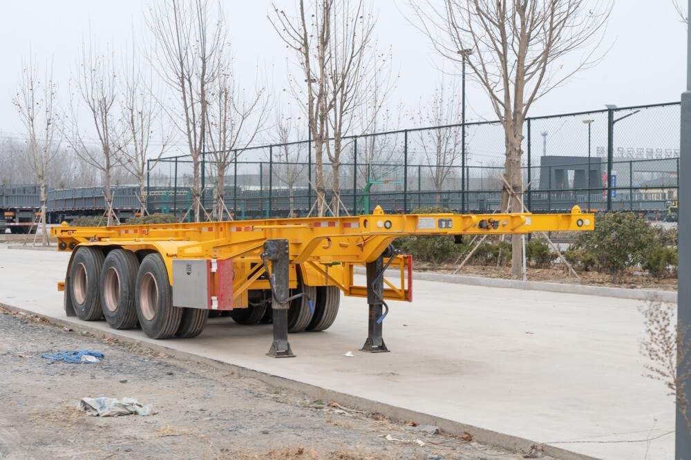 gooseneck skeletal Trailer for sale/20ft skeletal Trailer manufacturer/40 feet skeleton chassis semi Trailer price