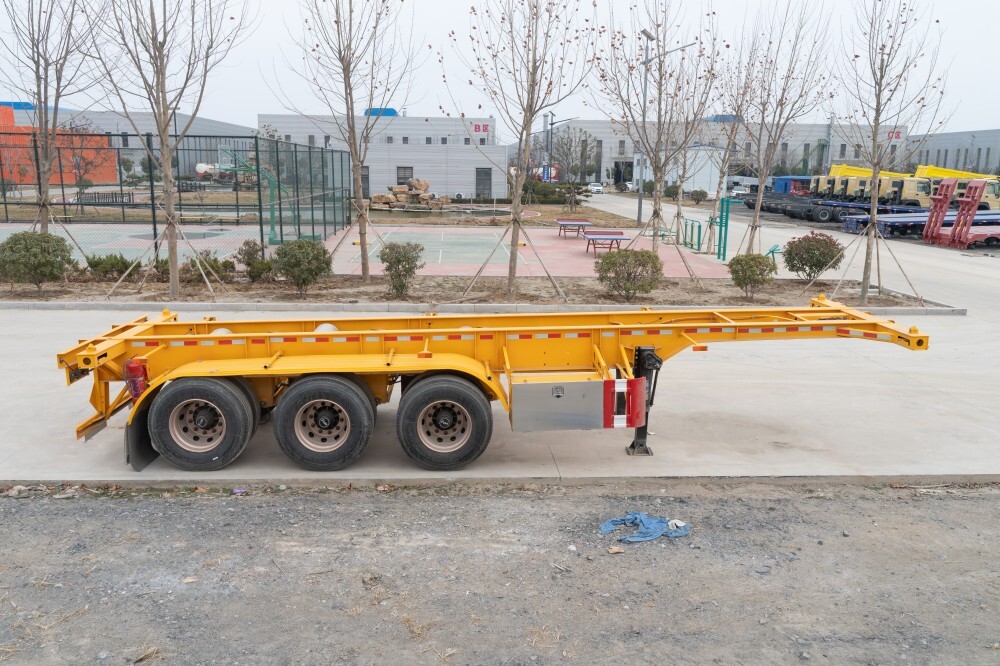 gooseneck skeletal Trailer for sale/20ft skeletal Trailer manufacturer/40 feet skeleton chassis semi Trailer price