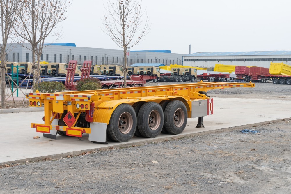 gooseneck skeletal Trailer for sale/20ft skeletal Trailer manufacturer/40 feet skeleton chassis semi Trailer price