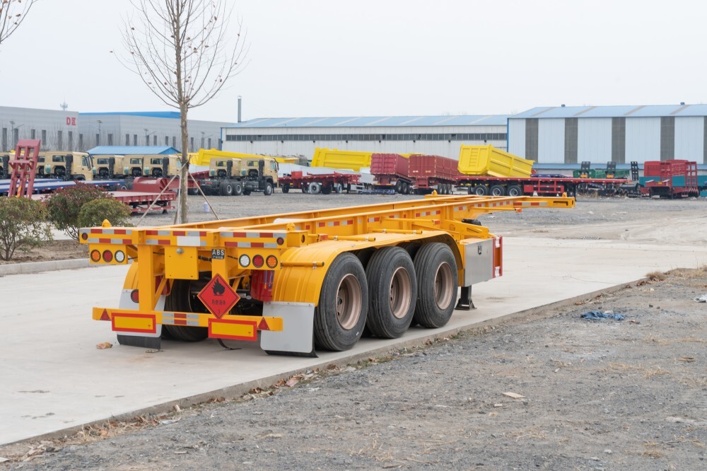 gooseneck skeletal Trailer for sale/20ft skeletal Trailer manufacturer/40 feet skeleton chassis semi Trailer price