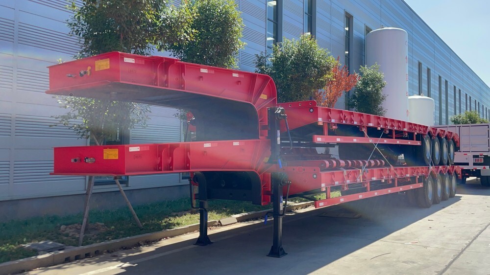 3 axles lowboy Trailer/150 ton lowboy Trailer/120 ton lowbed semi Trailer sale