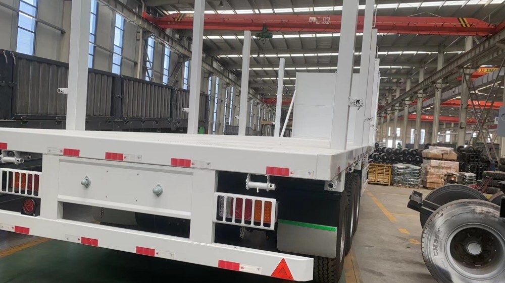 18.5m flatbed semi Trailer/heavy duty flatbed Trailer for sale/50ft flatbed Trailer manufacturer