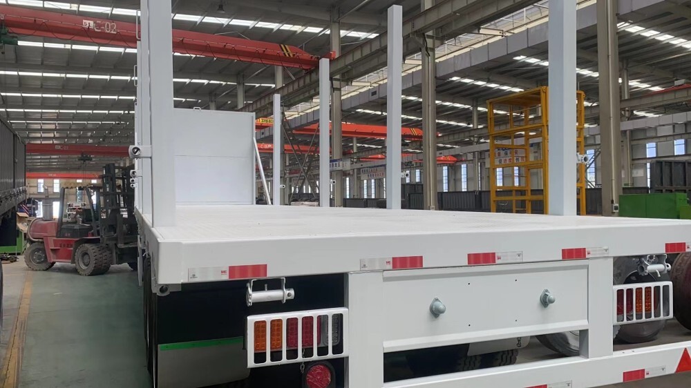 18.5m flatbed semi Trailer/heavy duty flatbed Trailer for sale/50ft flatbed Trailer manufacturer