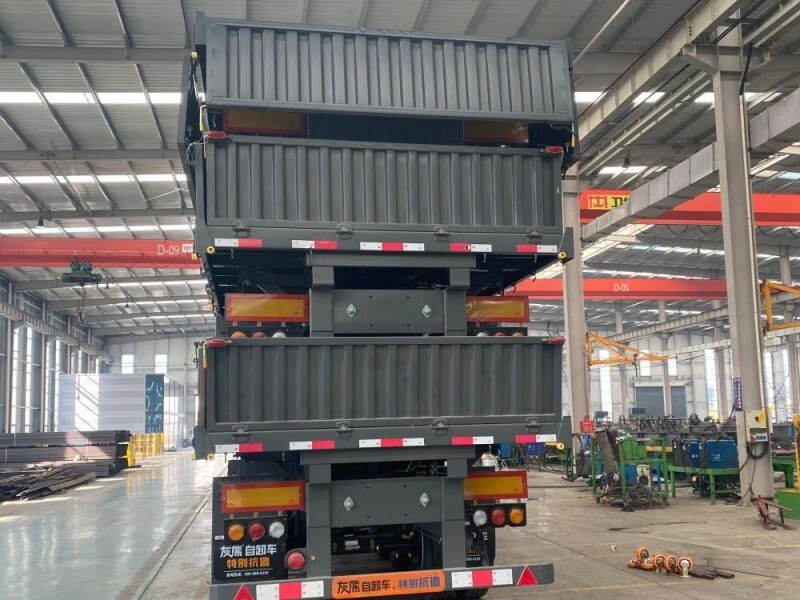 side dump semi-Trailer manufacturer/three axle dump semi-Trailer/u type tipper Trailer for sale