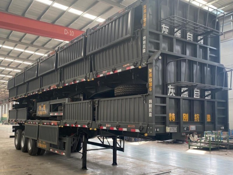 side dump semi-Trailer manufacturer/three axle dump semi-Trailer/u type tipper Trailer for sale