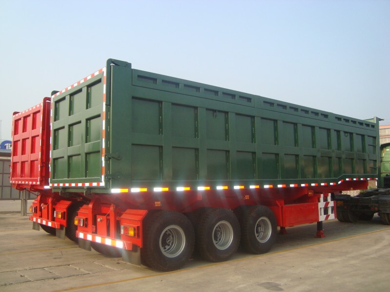 rear dump semi Trailer manufacturer/3 axle dump Trailer for sale/u-shape tipper Trailer 100 tons