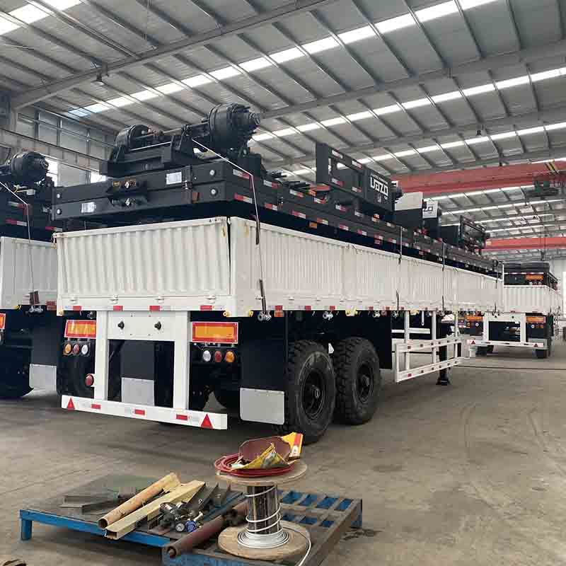 60 ton side wall Trailer/3 axle sidewall Trailer price/sidewall fence Trailer for sale