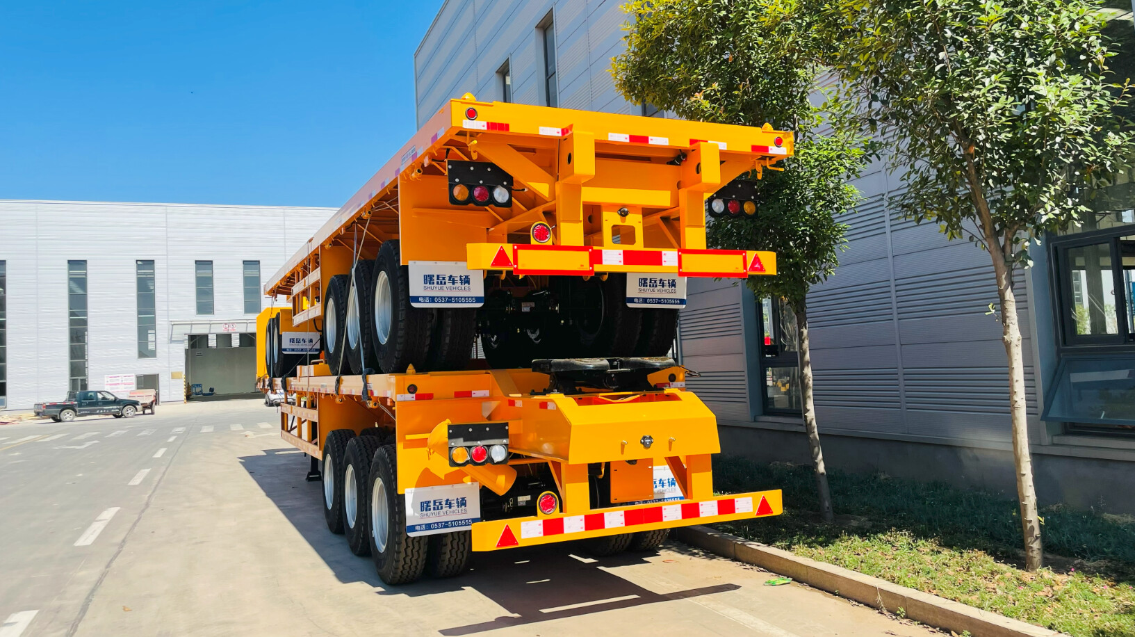 50ft flatbed Trailer for sale/heavy duty flatbed Trailer/3 axle flat bed semi trailer 45 ft