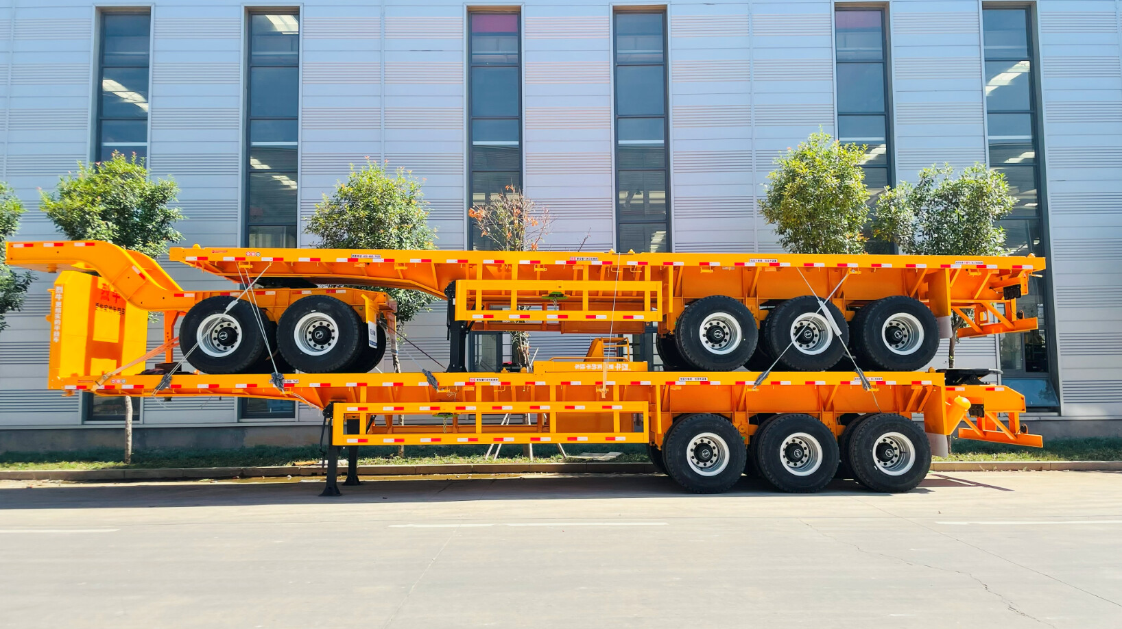 50ft flatbed Trailer for sale/heavy duty flatbed Trailer/3 axle flat bed semi trailer 45 ft