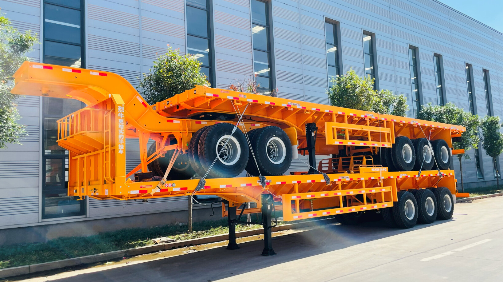 50ft flatbed Trailer for sale/heavy duty flatbed Trailer/3 axle flat bed semi trailer 45 ft