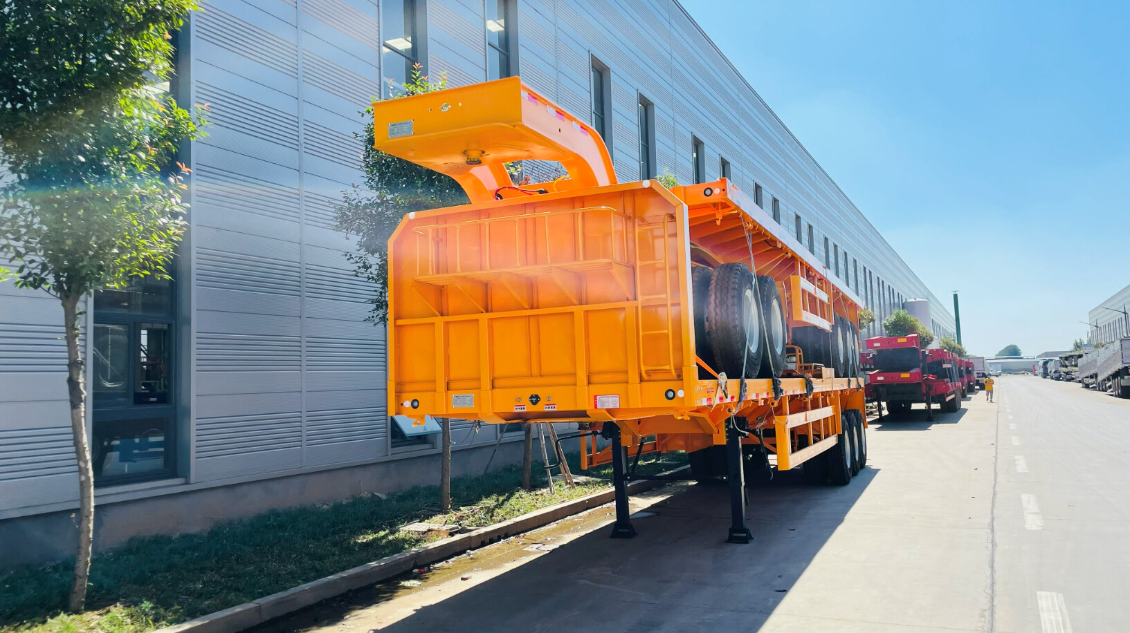 50ft flatbed Trailer for sale/heavy duty flatbed Trailer/3 axle flat bed semi trailer 45 ft