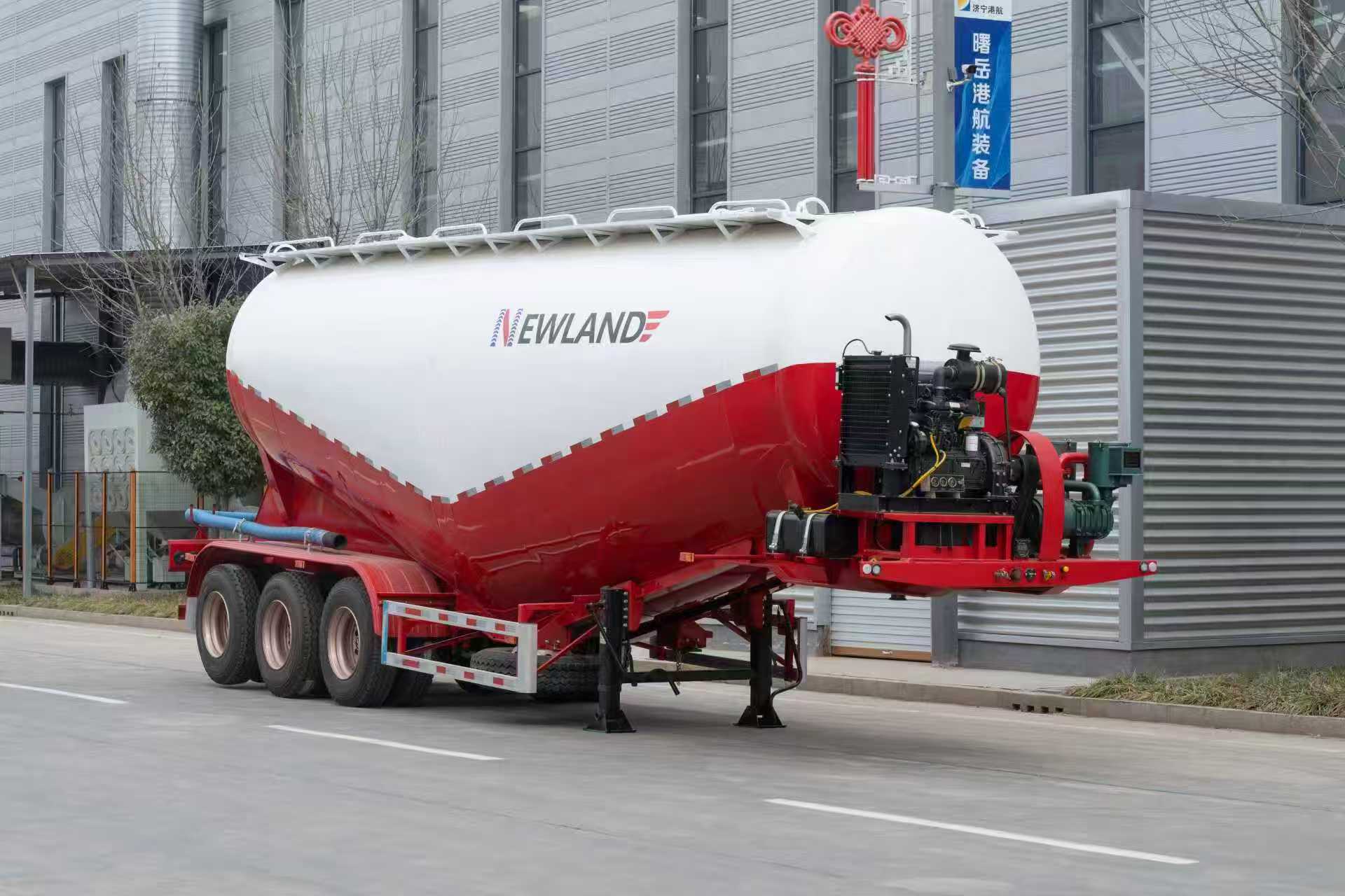 Parameters of 45 cubic meter bulk cement semi-trailer