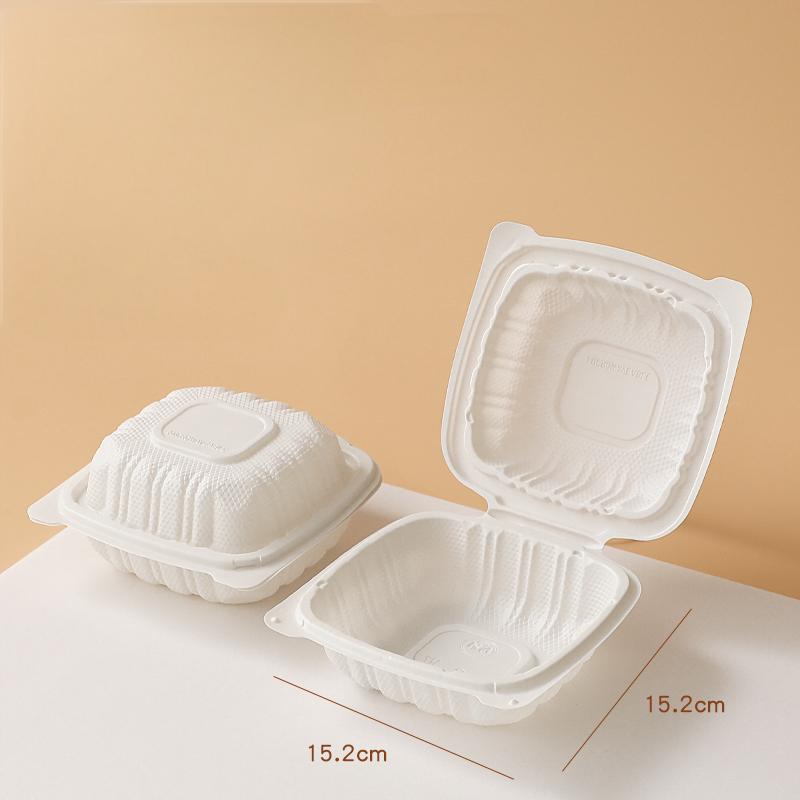 Environmental protection Corn Starch PP Takeout Container Plastic Hinged