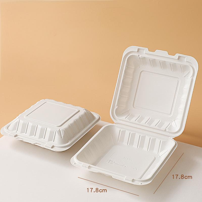 Environmental protection Corn Starch PP Takeout Container Plastic Hinged