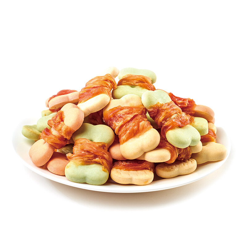 Chicken jerky with bicuit twisted