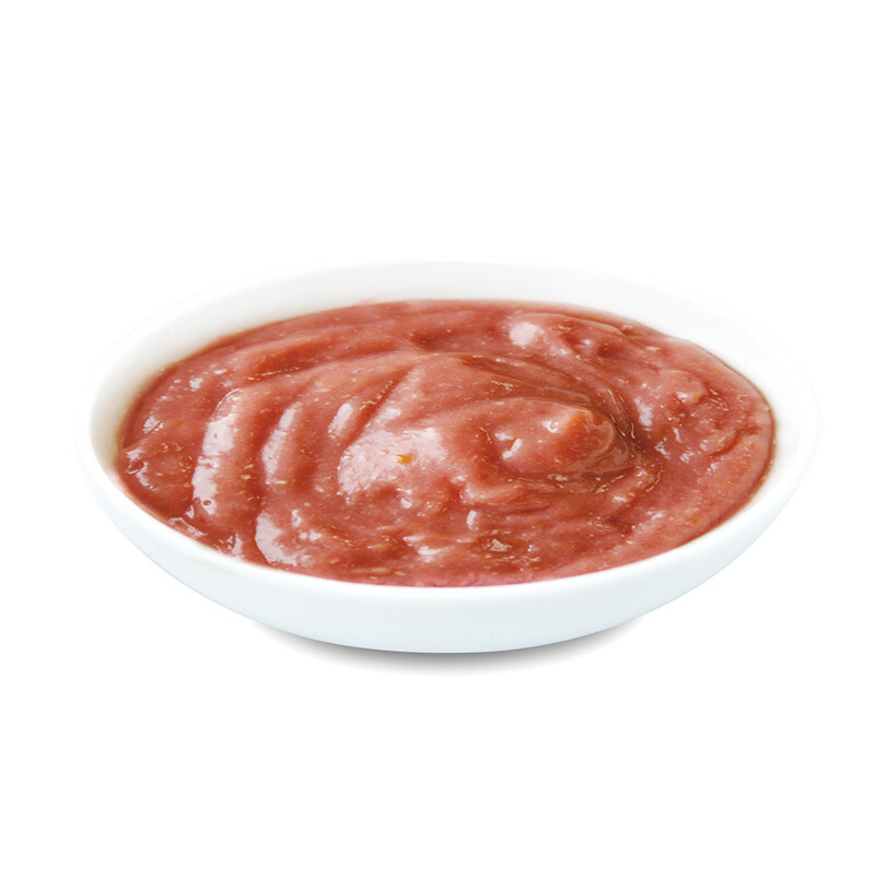 Duck with carrot & pea