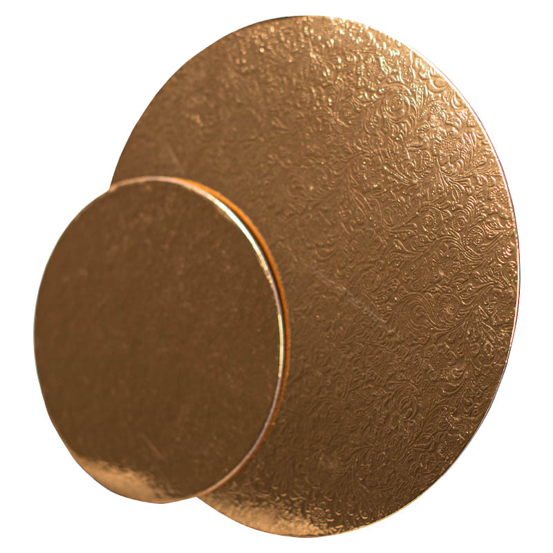 No. 10 Gold Round Phoenix Tail Pattern Round Edge