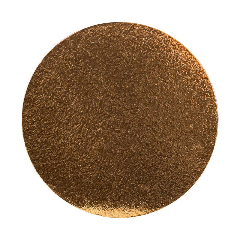No. 10 Gold Round Phoenix Tail Pattern Round Edge