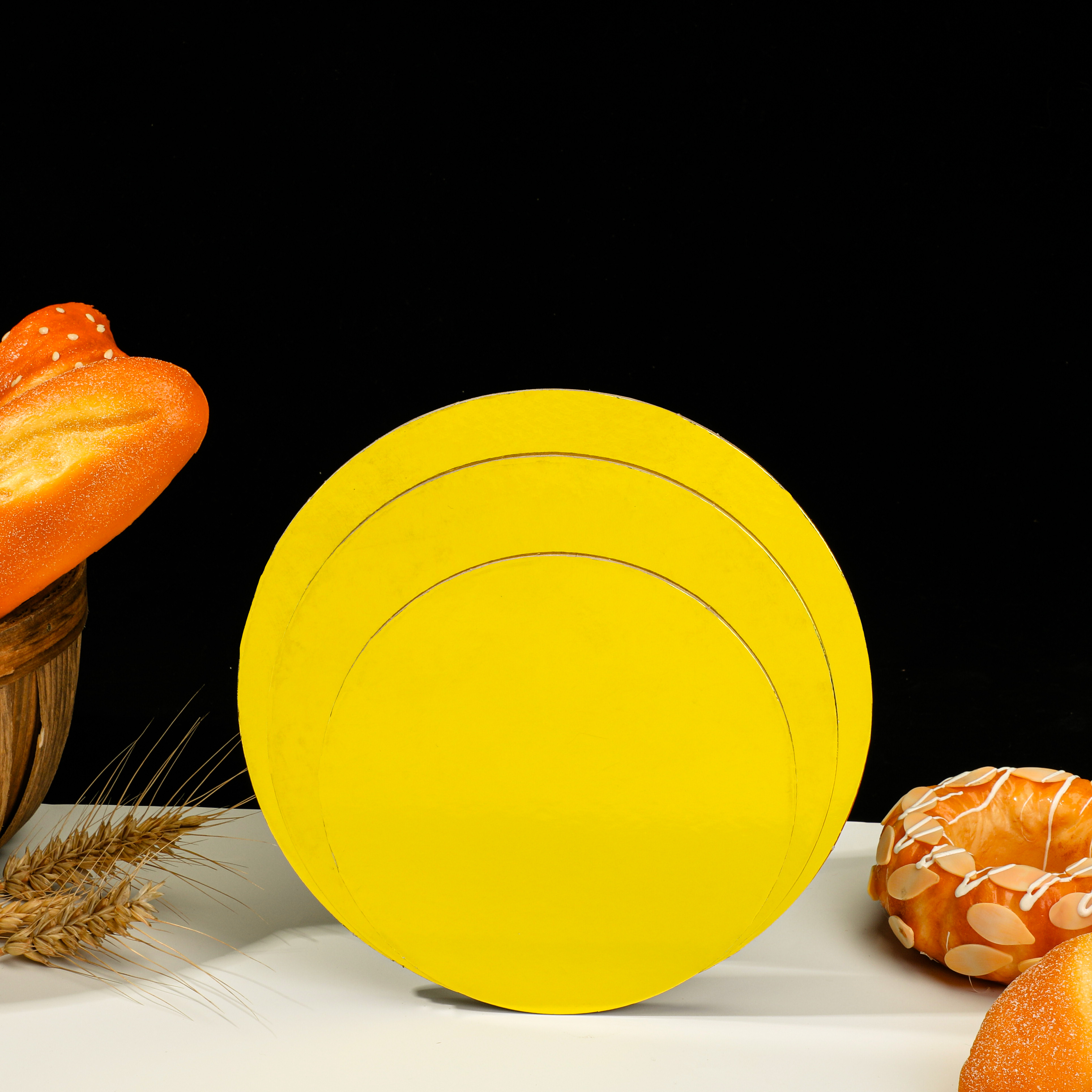 3mm Thick Golden Round Cake Base Stand