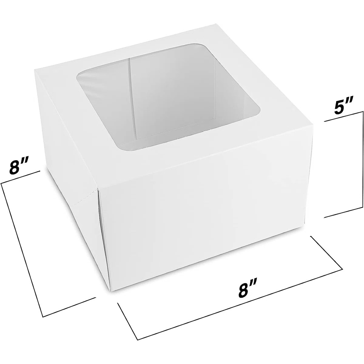 Dekiya+White+Cake+Boxes+8_+x+8_+x+5_+Bakery+Boxes+with+Window (2)