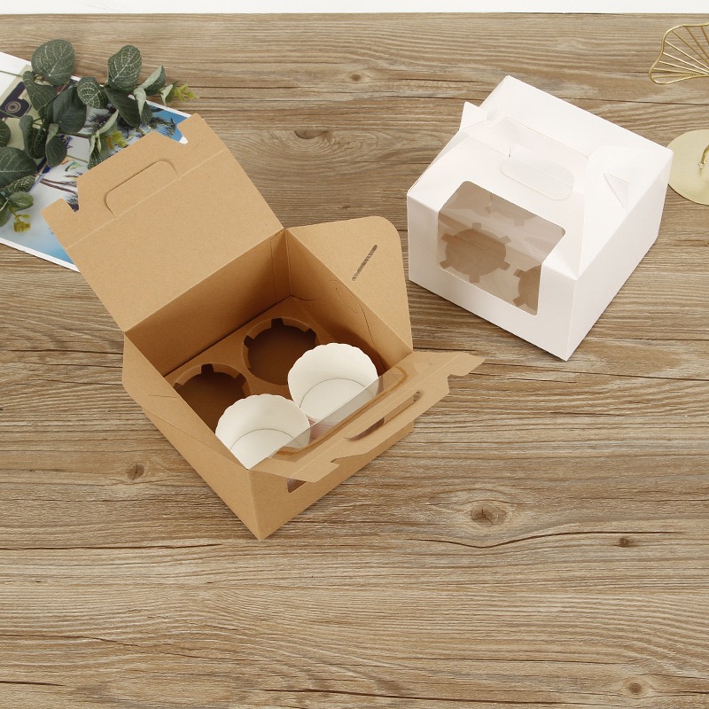 Square Cake Box with Handle & Transparent Window