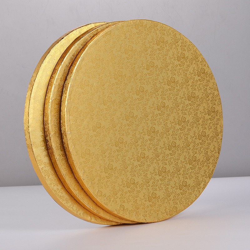 Golden Round Cake Board - 12mm Thick, Waterproof