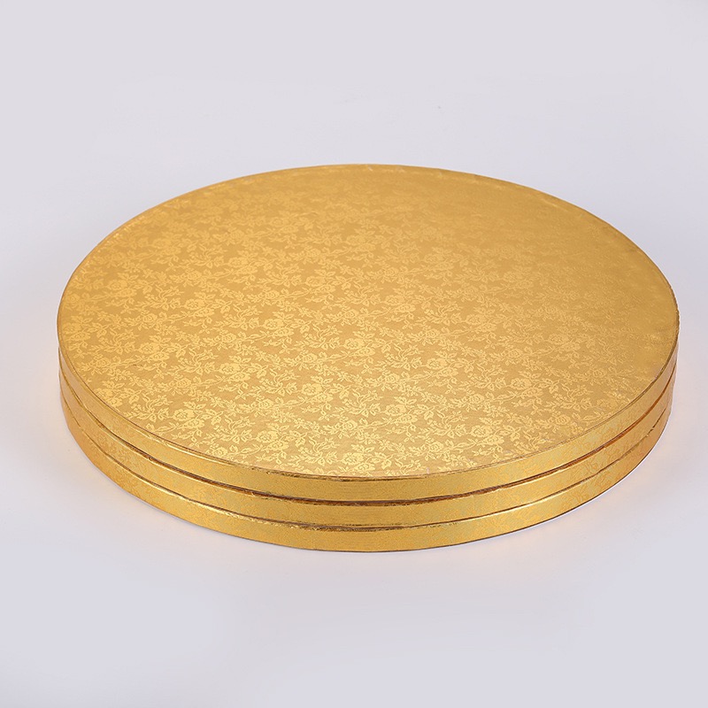 Golden Round Cake Board - 12mm Thick, Waterproof