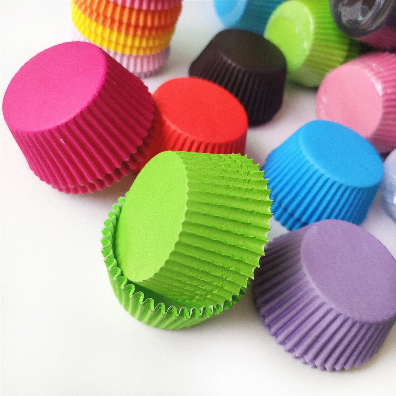 Colorful Cake Baking Cups - 100pcs