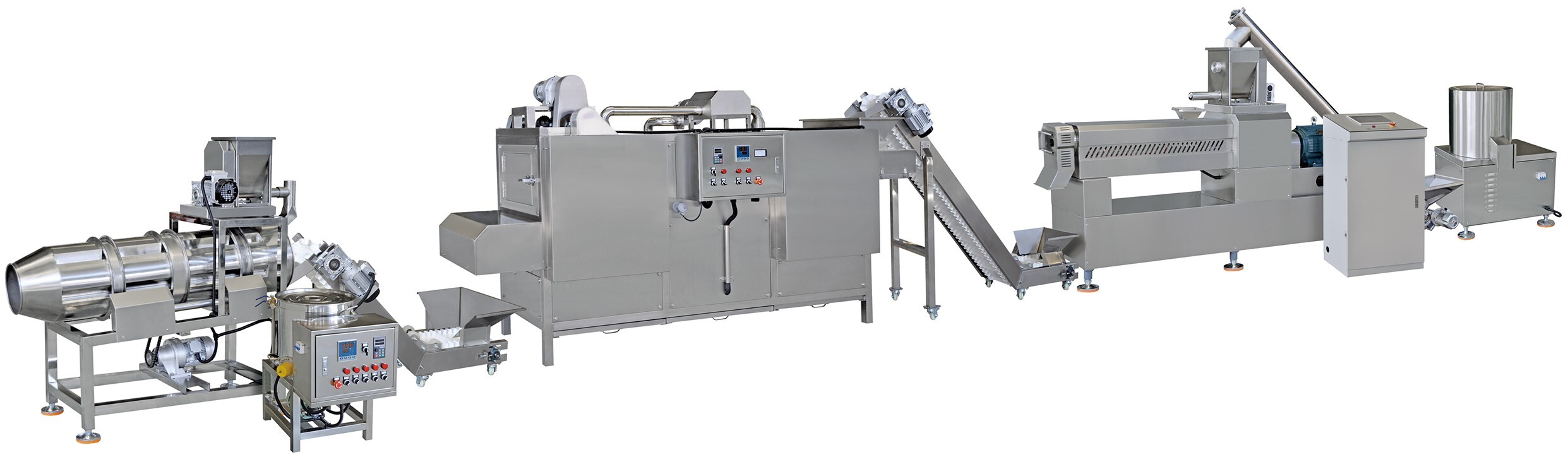 Experimental twin-screw extrusion production line Experimental twin-screw extrusion production line
