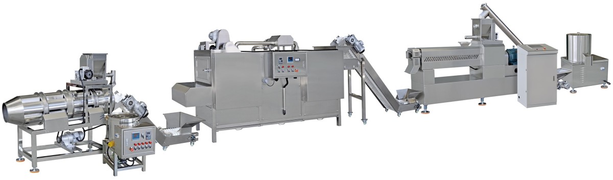 Experimental twin-screw extrusion production line