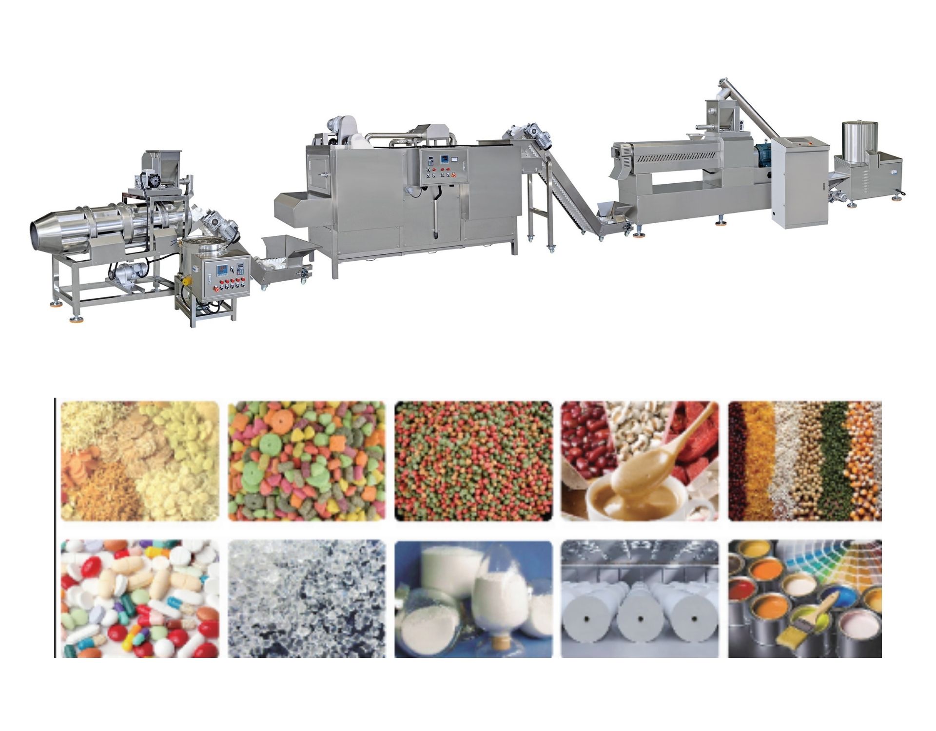 Experimental twin-screw extrusion production line