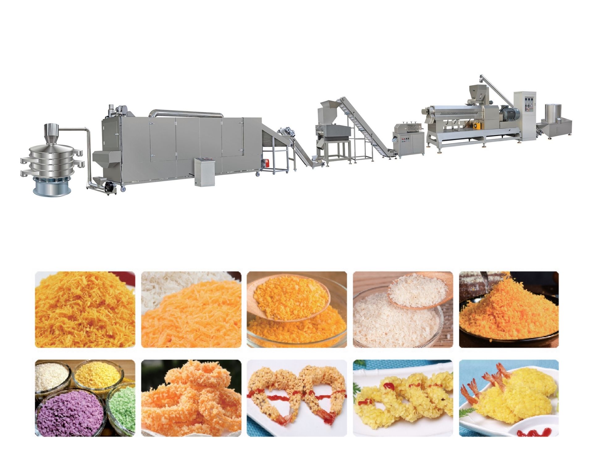 Bread crumbs and bread crumbs production line