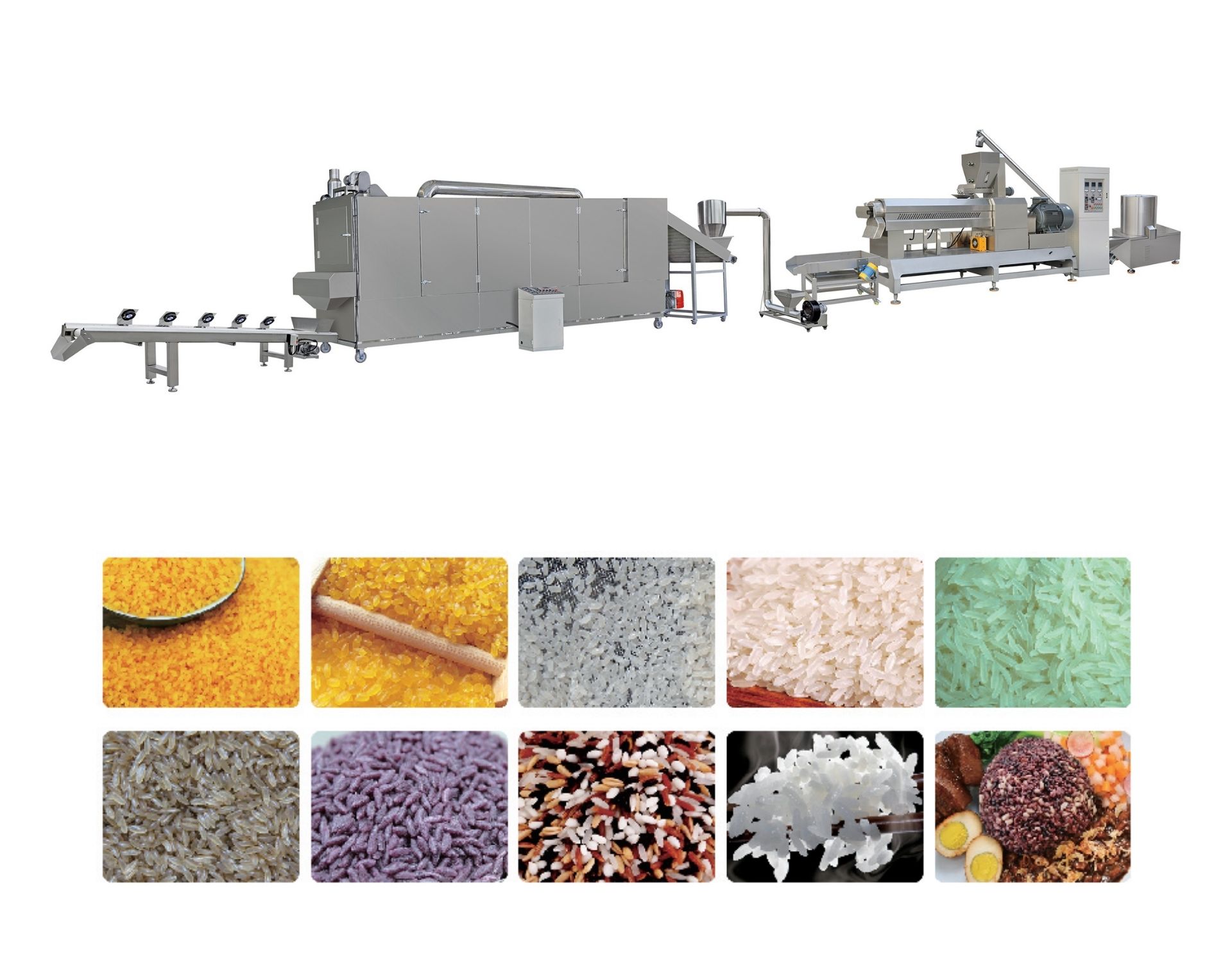 Nutritious rice and artificial rice production lines