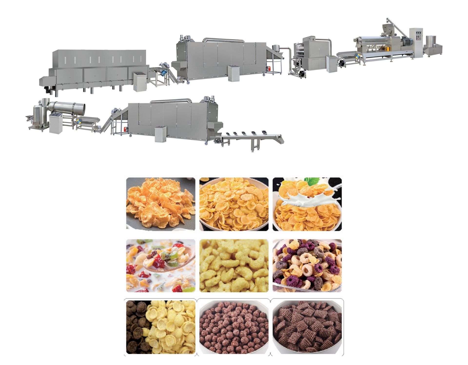 Corn flakes/breakfast cereal production line