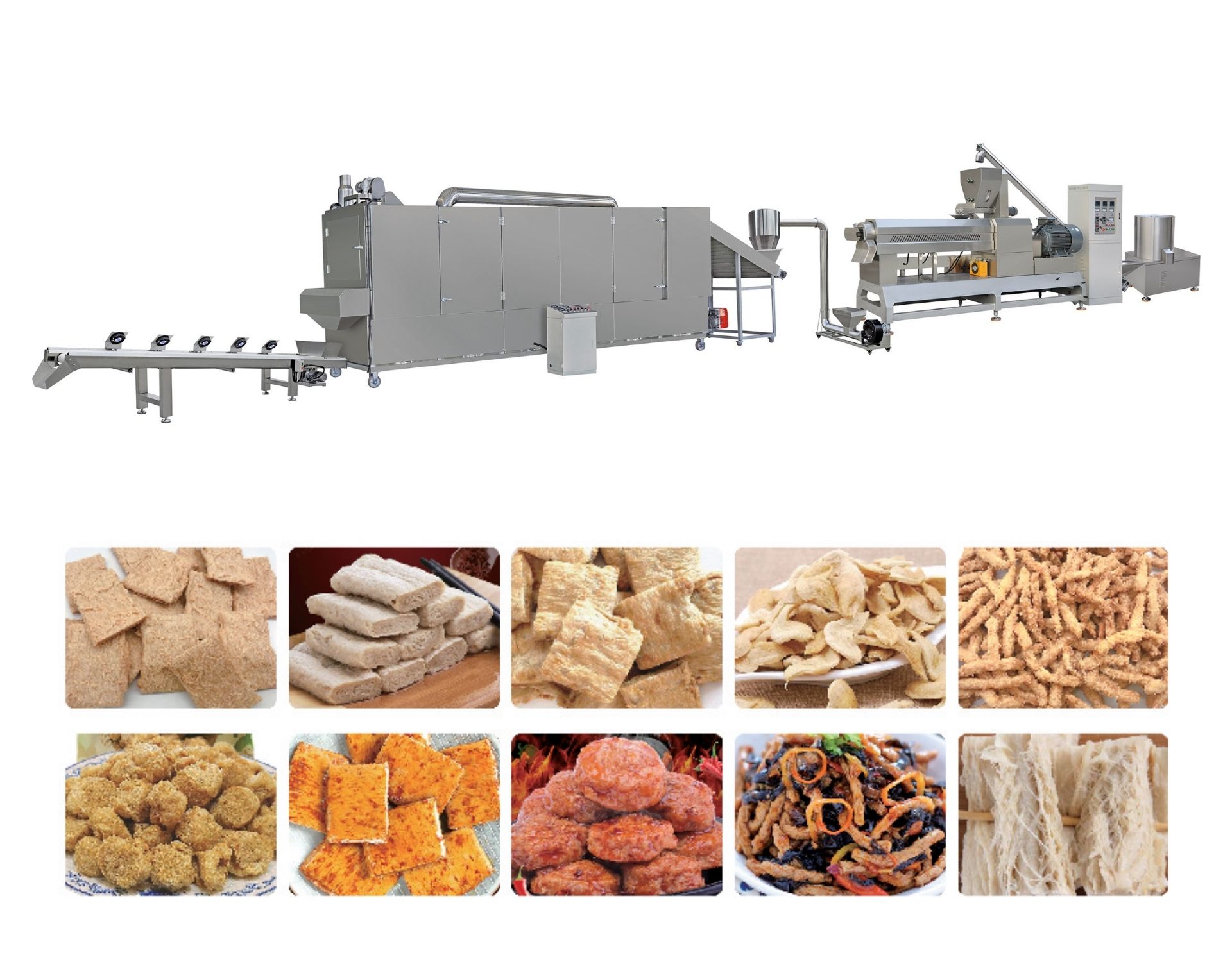 Tissue protein and fibrous protein production line