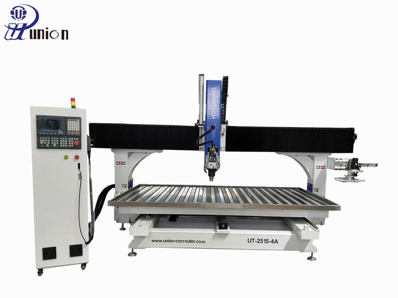 4 axis 2515 ATC cnc milling machine with table moving