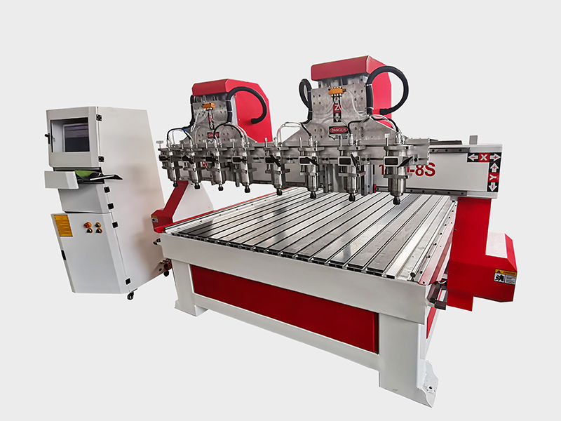 8 spindles cnc router with rotary devices