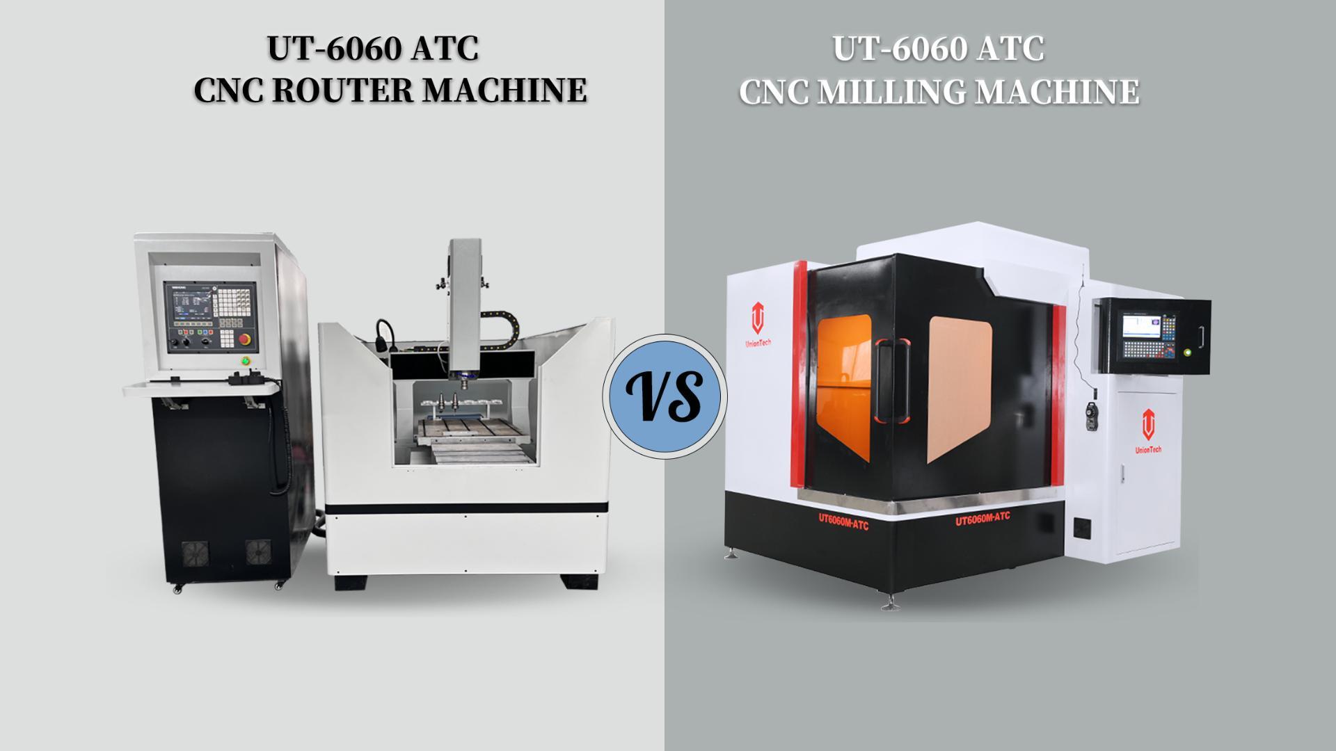 The contrast of 6060 ATC cnc router  machine and 6060 ATC cnc milling machine