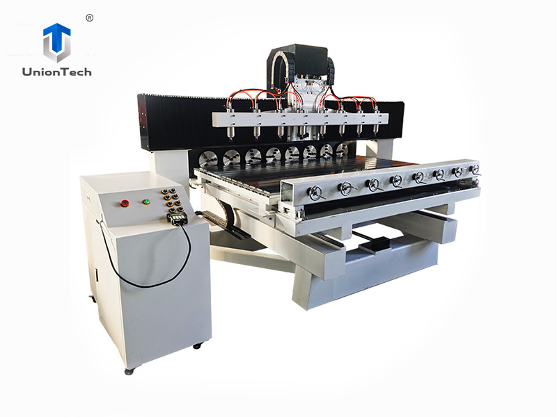 Economic Price Automatic Wood Engraving Machine Multi Spindle 3D CNC Router With 8 Heads
