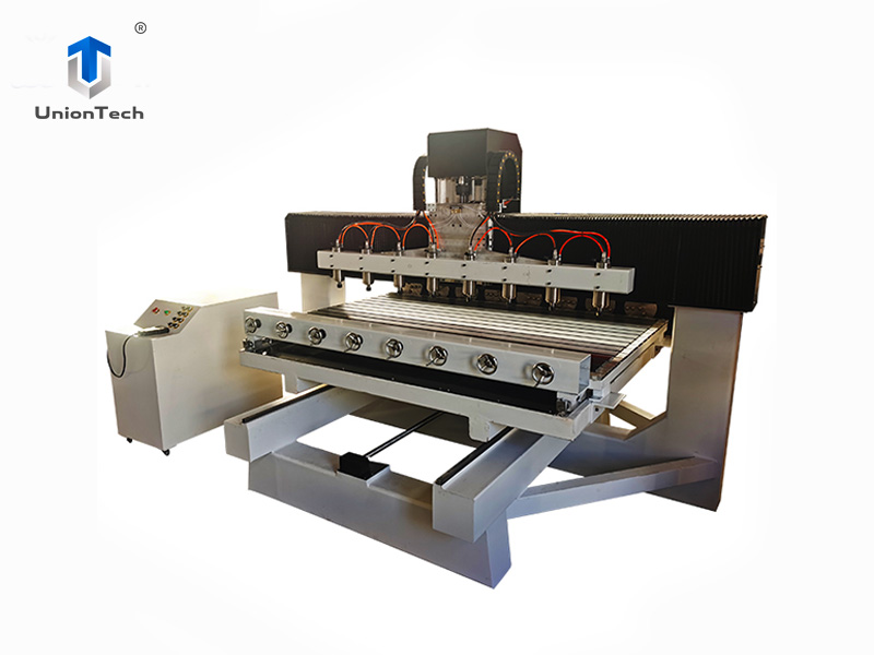 Economic Price Automatic Wood Engraving Machine Multi Spindle 3D CNC Router With 8 Heads